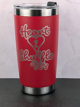 Blue Heart2Shuffle tumbler