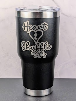 Black Heart2Shuffle tumbler